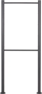 Produktbild von Wiltec Briefkasten Ständer 4-fach Anthrazit 1700 x 700 mm, Vierfach Standfuß für Postkasten Briefkästen Mailbox, Briefkastenständer aus Stahl für Standbriefkasten