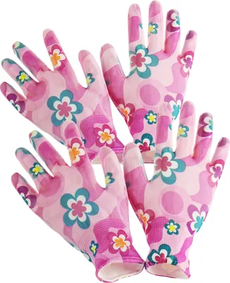 Produktbild von com-four® 2er Set Premium Handschuhe Garten und Arbeit in Größe 8 (M), Schutz-Handschuhe für Damen, Arbeitshandschuhe mit Gummibeschichtung, Gartenhandschuhe auch für Herren
