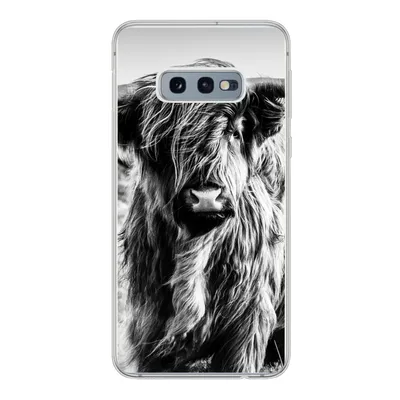 Produktbild von MuchoWow® Handyhülle Schutzhülle Hülle für Samsung Galaxy S10e Schottischer Highlander - Natur - Kuh - Schwarz - Weiß Silikon Softcase Handy Hülle - Handy