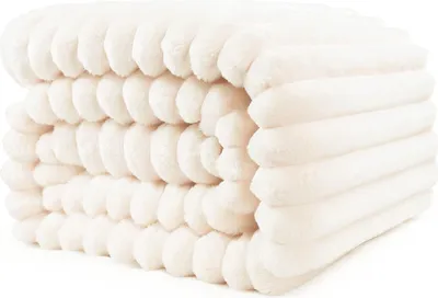 Produktbild von Kuscheldecke, warme und flauschige Tagesdecke/Sofaüberwurf für Mama, Ehefrau und Freundin, 200 x 230 cm, beige.