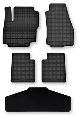 Zdjęcie produktu dla Dywaniki gumowe z tunelem do Ford Mondeo MK4 2012-2014 (liftback/sedan/kombi) – 5 szt., czarne, dobierane – Wielganizator Semi-Universal