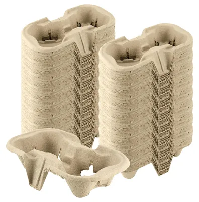 100er-Pack Getränkehalter aus Cellulose, 2er-Design, 22 x 11 x 4,5 cm