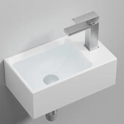 Produktbild von Ceramische Handwaschbecken für Gästetoilette 30,8 x 18,3 x 11,4 cm weiß