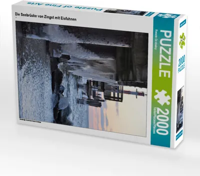 Produktbild von CALVENDO Puzzle Die Seebrücke von Zingst mit Eisfahnen | 2000 Teile Lege-Größe 90x67cm Foto-Puzzle für glückliche Stunden
