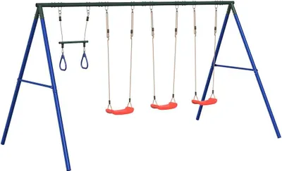 Produktbild von vidaXL Schaukel-Set mit Schaukelsitzen und Trapez