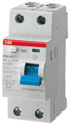 Obrázek produktu pro ABB RCD pro M Compact F 202-A AP-R, 40 A, 0,03 A 2CSF202401R1400