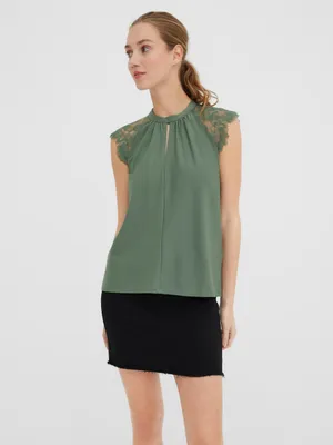 Productafbeelding van Vero Moda 5715222724157, Top, Volwassenen, Dames, Groen, XS, Zonder mouwen