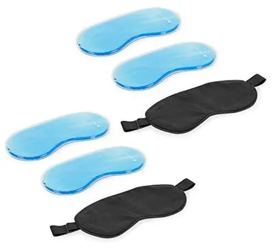 Produktbild von Gel Augenpad kühlend 4er Set Kühlpad Wärmepad Kühl Warm Augenmaske