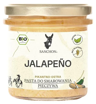 PASTA KANAPKOWA PAPRYKA JALAPENO BEZGLUTENOWA BIO 135 g - SANCHON