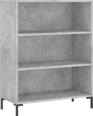 Produktbild von vidaXL Bücherregal Betongrau 69,5x32,5x90 cm Holzwerkstoff