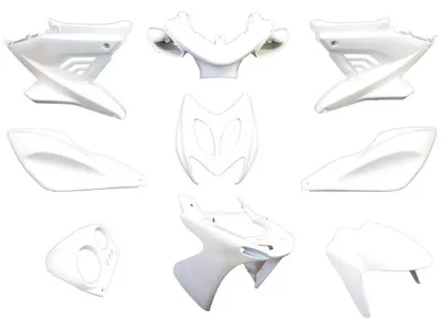 Immagine prodotto di Kit carenatura EDGE 9 pezzi bianco opaco per Yamaha Aerox, MBK Nitro