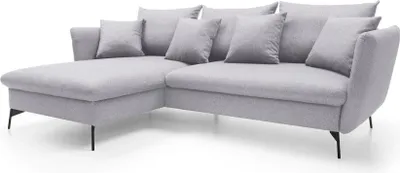 Zdjęcie produktu dla FURNLUX Narożnik Viton szaro-czarny 258 cm / Kolor główny: szary / Wymiary: 258 x 91 x 167 cm