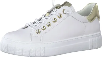 Produktbild von MARCO TOZZI Damen Sneaker Plateau Slip-on Slipper Stretch gold 2-23717-20, Größe:38 EU, Farbe:Weiß