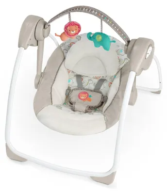 Productafbeelding van Ingenuity Draagbare Babyschommel - Beige met Muziek