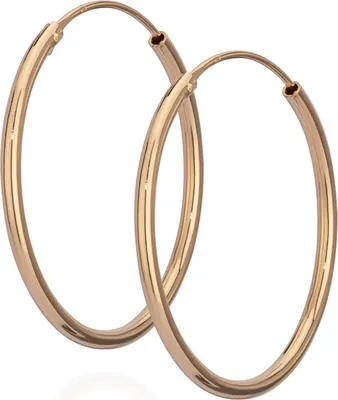 Produktbild von Paar Creole Ohrringe Vergoldet Ohrschmuck Ohrhänger 30mm 7410