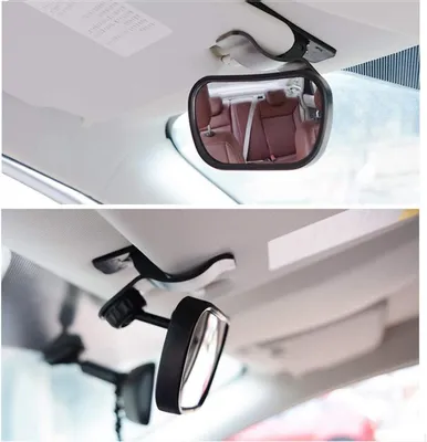 Autospiegel für Babys, 360° verstellbar, Rückbankspiegel mit 2 Halterungen, Sicherheitsspiegel für Kinder, Rückspiegel für