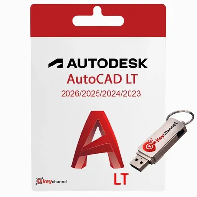 Produktbild von AutoCAD LT 2026/2025/2024/2023 | Windows & macOS | Redeem Key + USB-Stick