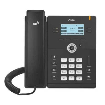 Produktbild von Axtel AX-300G, IP phone with wired handset, Schwarz, Kabelgebundenes Mobilteil, Tisch/Wand, 4 Zeilen, 1000 Eintragungen