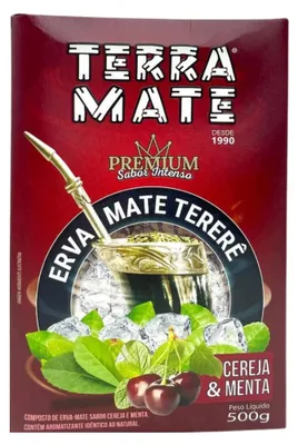 Productafbeelding van Yerba Mate Terra Mate voor Terere (Wijnkersen en Munt), 500g (0,5kg)