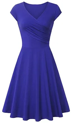 Produktbild von EFOFEI Damen Kurzarm Swing Kleid 1950er Vintage Kleider Abend Party Cocktailklei