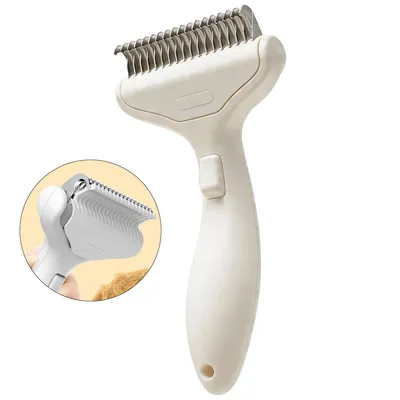 Produktbild von Selbstreinigende Deshedding Bürste für Hunde & Katzen – Unterwollbürste zur Fellpflege und Entfilzung, ideal für regelmäßige Pflege