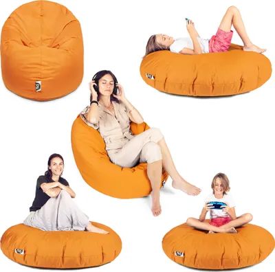 Produktbild von Sit&Joy Sitzsack 2 in 1 Sitzkissen Bodenkissen für Erwachsene & Kinder - Gaming mit Füllung Kissen Sessel BeanBag in 3 Größen und 27 Farben erhältlich mit Reißverschluss (Ø 145cm)