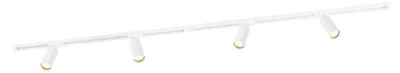 Image de Ledvion systeme rail LED 2m monophase Blanc 4 spots sans ampoule GU10