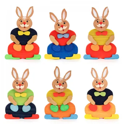 Produktbild von Strauchbehang Osterhasen mit Klammer (12) H=7cm NEU