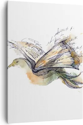 Produktbild von Bild auf Leinwand - Leinwandbild - Einteilig - Vogel Fantasie Konzept - 70x100cm - Wand Bild - Wanddeko - Wandbilder - Leinwanddruck - Wanddekoration - Leinwand bilder - Wandbild - PA70x100-3031
