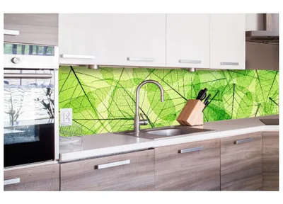 Produktbild von Küchenrückwand Folie selbstklebend BLATTADERN 260 x 60 cm - Klebefolie - Dekofolie - Spritzschutz für Küche -