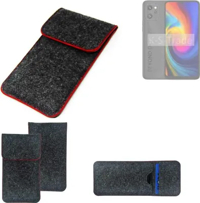 Produktbild von K-S-Trade Handy Schutz Hülle kompatibel mit UMIDIGI F3 Pro 5G Schutzhülle Handyhülle Filztasche Pouch Tasche Case Sleeve Filzhülle dunkelgrau