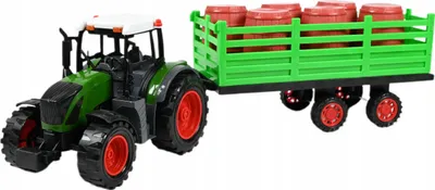 Produktbild von Traktor mit Anhänger Landwirtschaft - Großes Bauernhof Fahrzeug Spielzeug für Kinder Geschenk