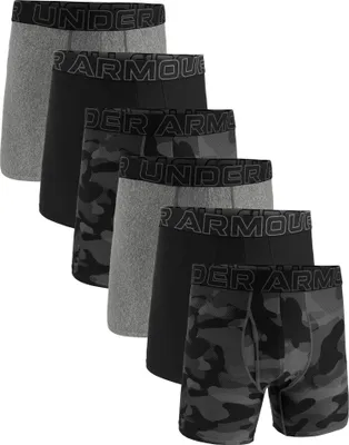 Produktbild von UNDER ARMOUR Herren Boxershorts, 6er Pack - Performance Tech Boxer Briefs - Novelty 6 in, Camouflage, Stretch Schwarz/Grau M