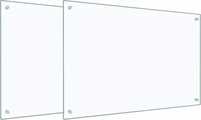 Obrázok produktu pre vidaXL Kuchynský splashback 2 ks Transparent 90 x 60 cm Tvrdené sklo