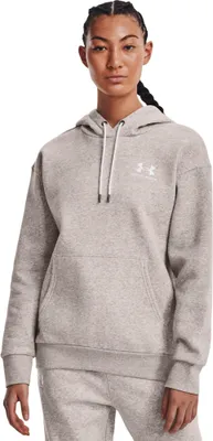 Produktbild von UNDER ARMOUR Essential Fleece Hoodie Damen 592 - ghost gray light heather/white XL