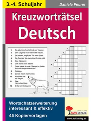 Immagine prodotto di Kreuzworträtsel Deutsch 3.-4. Schuljahr