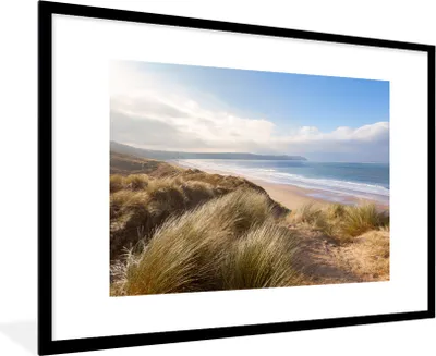 Produktbild von MuchoWow® MuchoWow® Gerahmtes Poster Strand - Düne - Natur 90x60 cm - Poster mit zchwarzem Bilderrahmen - Wanddekoration - Fotos