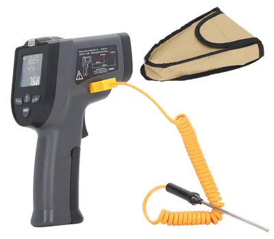 Immagine prodotto di Termometro digitale con retroilluminazione, display LCD, indicatore di funzionamento, termocoppia di tipo K, funzione NCV, misuratore di temperatura