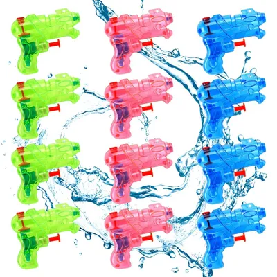 Produktbild von SULOLI 12 kleine Wasserpistolen, bunte Wasserpistole, Spielzeug, Pool
