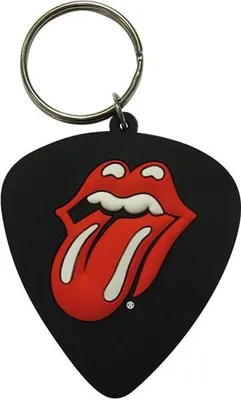 Produktbild von The Rolling Stones - Plektrum Schlüsselanhänger PM280 (Einheitsgröße) (Schwarz/Rot)