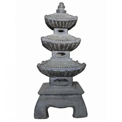 Produktbild von Schöne Große Pagode perfekt für den Garten die Terrasse oder den Vorgarten ist Frostfest Witterungsbeständig und Neu 130cm H, APL-GL60-126af