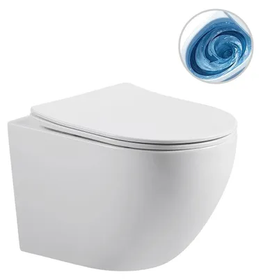 Obrázek produktu pro CERANO - WC závěsné Cesso, Vortex + Slim/UF sedátko - bílá lesklá - 49x36 cm