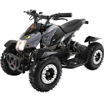 Produktbild von Elektro Kinderquad Cobra | 800 Watt - Pocket Quad bis 24 km/h - Elektroquad - Kinder Fahrzeug - Mini Quad - Elektroauto - Batterie (Grau/Schwarz)