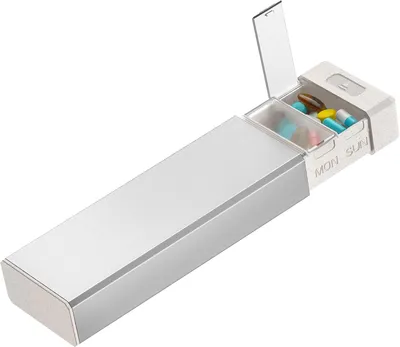 Produktbild von Metall Pillendose 7 Tage mit 7 Getrennten Fächern für Medikamente