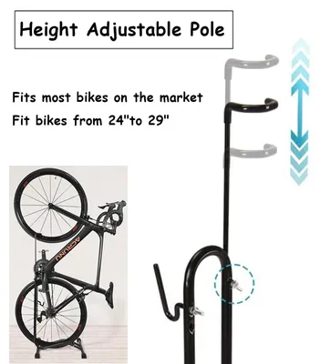 Image de Support à vélos 3-en-1, autoportant, jusqu'à 27,5 pouces, pour vélo de course