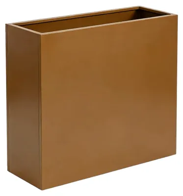 Produktbild von Pflanzkübel 'Vaargel' Pflanztopf Indoor Outdoor 82 x 90 x 30 cm rechteckig verzinkter Stahl Braun
