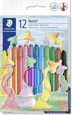 Produktbild von STAEDTLER Noris Club Wachs-Twister, 12 Farben, sortiert