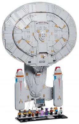 Image de Support vertical en briques noires pour LEGO® 10356 ICONS – Star Trek : Enterprise