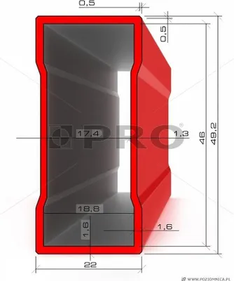 Produktbild von Lackierte Wasserwaage mit Horizontal- und Vertikalanzeige, 30 cm – 100-03