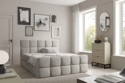 Produktbild von YOURHOUSE24 Boxspringbett Valentino Doppelbett Bettgestell Lattenrost (Farbe: Coral 85, Größe: 160x200 cm)